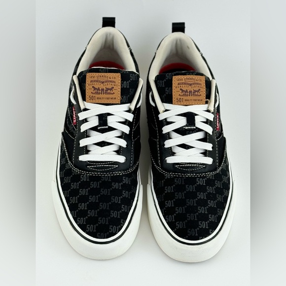 Levi's 501Canvas Sneakers, Black Casual Low, Men's Size US 8.5 - Picture 3 of 13